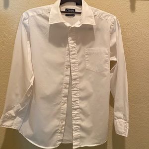 WHITE Button up BOYS dress shirt (size Youth 14)